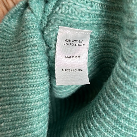 Worthington Green Chunky Crop Sweater size L - Picture 11 of 15